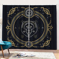 Vintage Leo Zodiac Sign Print Pencil Pleat Curtains
