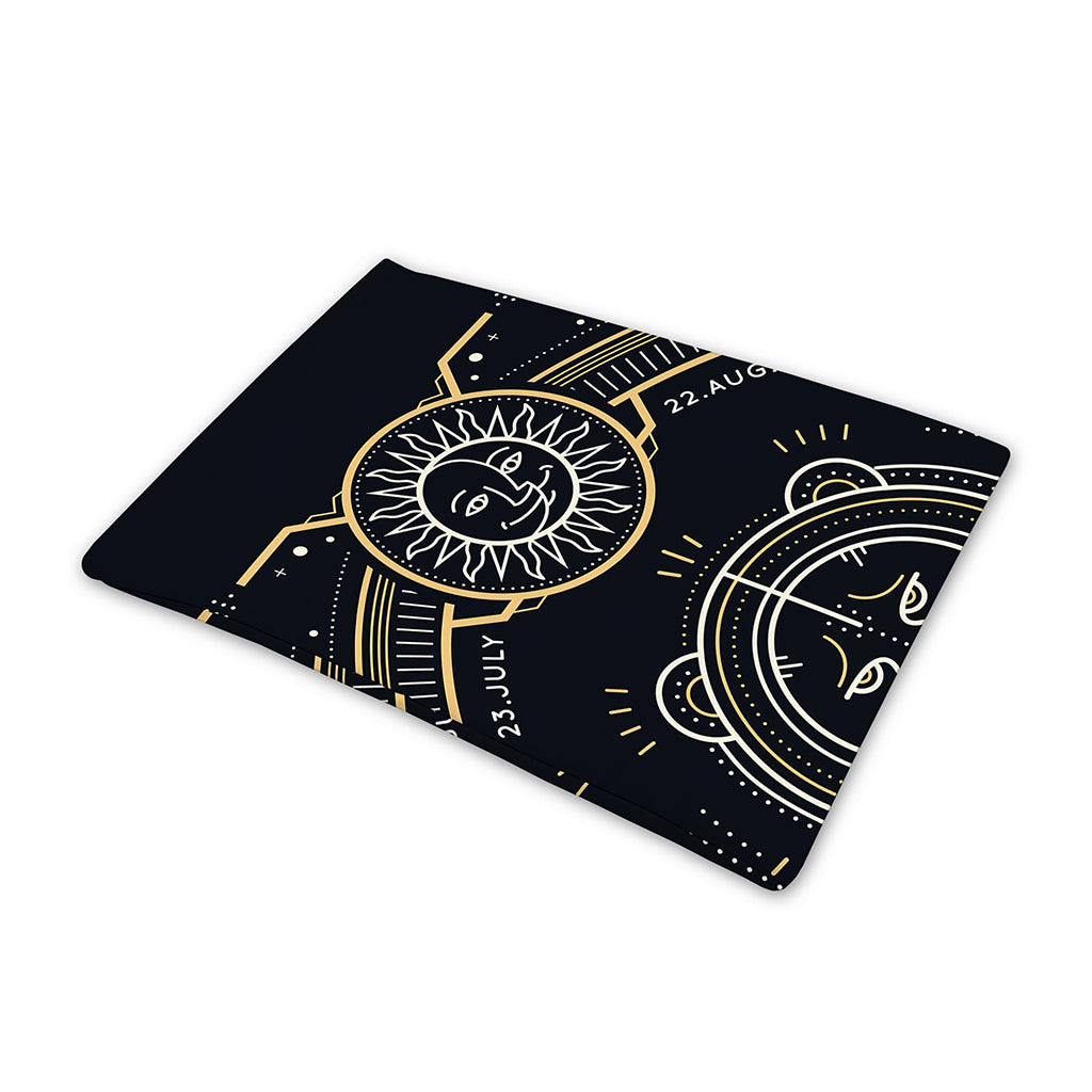 Vintage Leo Zodiac Sign Print Pet Cooling Mat Cover