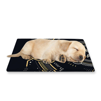 Vintage Leo Zodiac Sign Print Pet Cooling Mat Cover