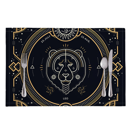 Vintage Leo Zodiac Sign Print Placemat