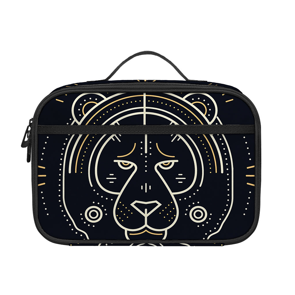 Vintage Leo Zodiac Sign Print Portable Lunch Bag