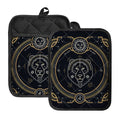 Vintage Leo Zodiac Sign Print Pot Holders With Pocket