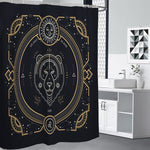 Vintage Leo Zodiac Sign Print Premium Shower Curtain