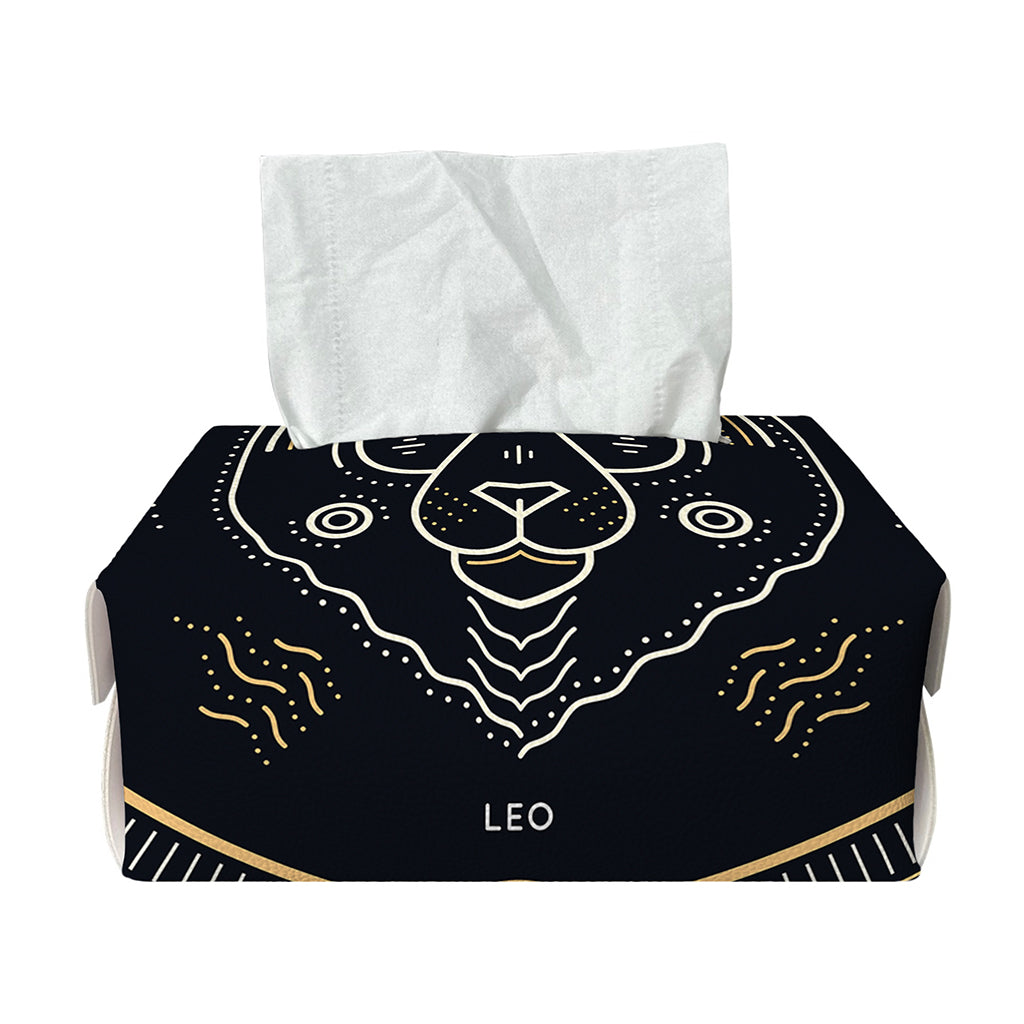 Vintage Leo Zodiac Sign Print Rectangle Tissue Box Cover