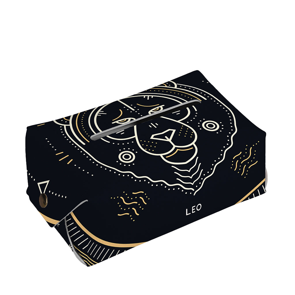 Vintage Leo Zodiac Sign Print Rectangle Tissue Box Cover