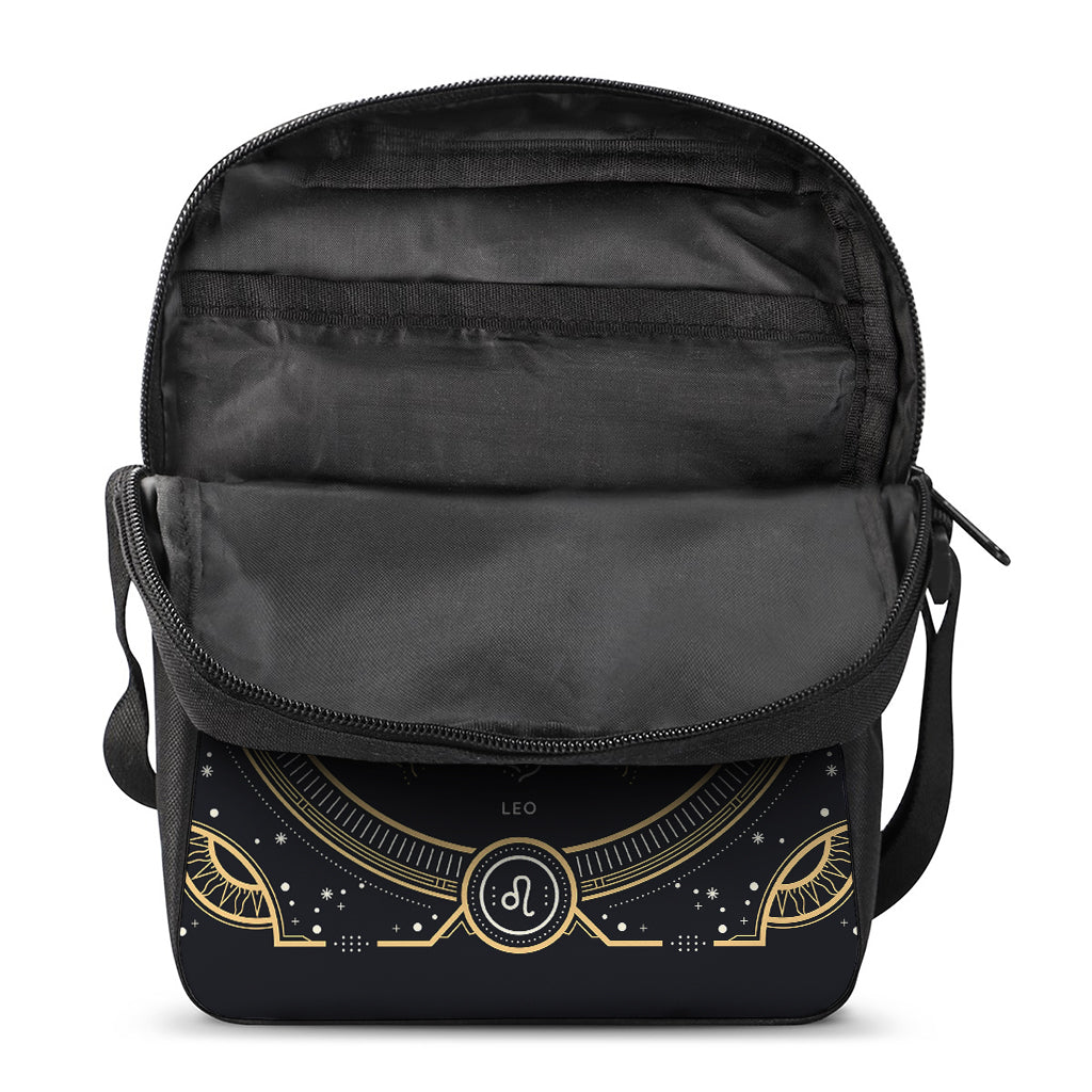 Vintage Leo Zodiac Sign Print Rectangular Crossbody Bag