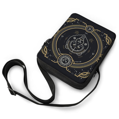 Vintage Leo Zodiac Sign Print Rectangular Crossbody Bag