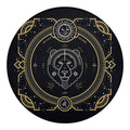 Vintage Leo Zodiac Sign Print Round Blanket