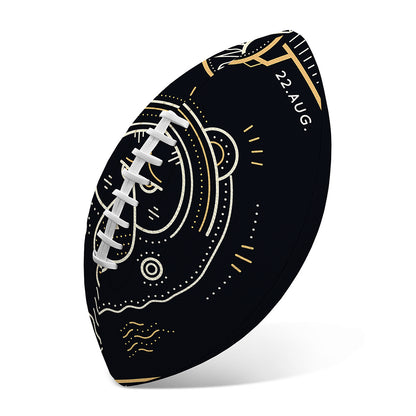 Vintage Leo Zodiac Sign Print Rugby Ball