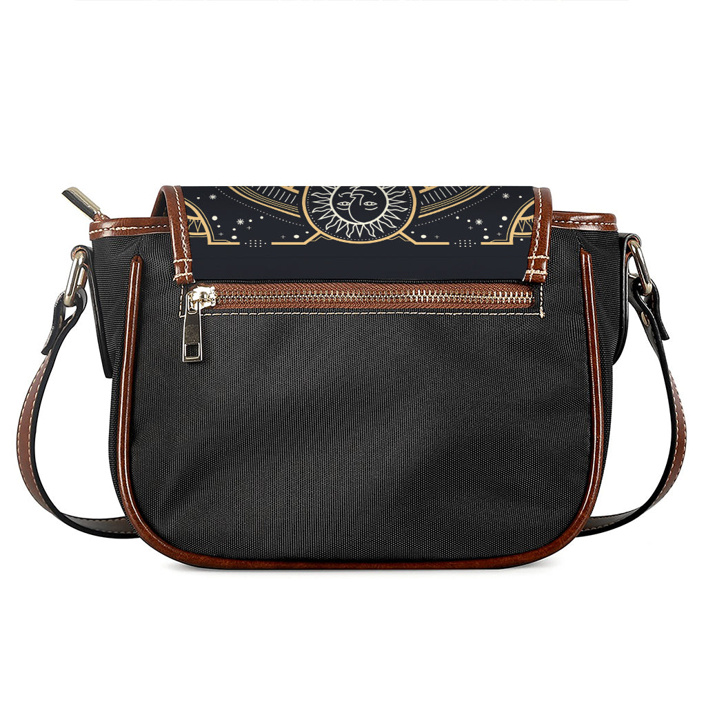 Vintage Leo Zodiac Sign Print Saddle Bag