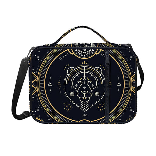Vintage Leo Zodiac Sign Print Shoulder Strap Bible Bag