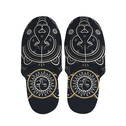 Vintage Leo Zodiac Sign Print Slippers