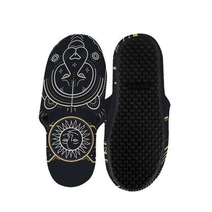 Vintage Leo Zodiac Sign Print Slippers
