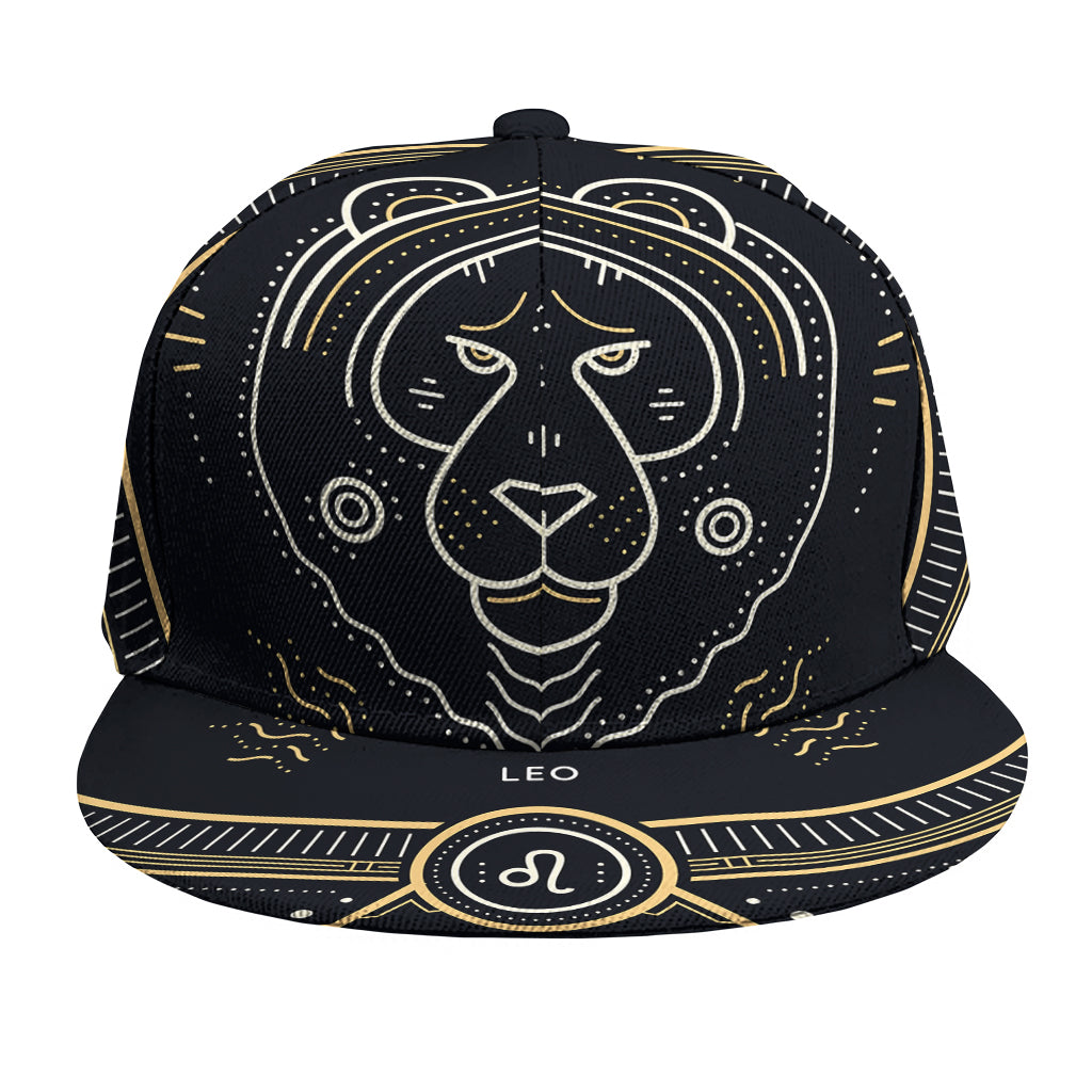 Vintage Leo Zodiac Sign Print Snapback Cap