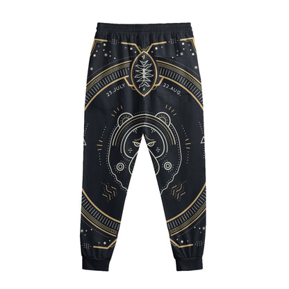 Vintage Leo Zodiac Sign Print Sweatpants
