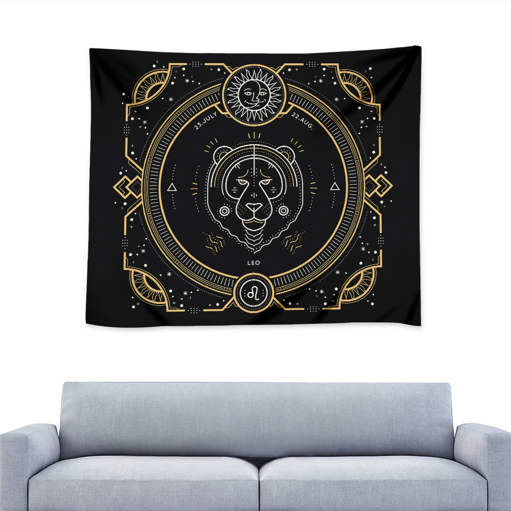 Vintage Leo Zodiac Sign Print Tapestry