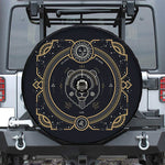 Vintage Leo Zodiac Sign Print Tire Cover With Camera Hole