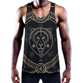 Vintage Leo Zodiac Sign Print Men's Workout Tank Top