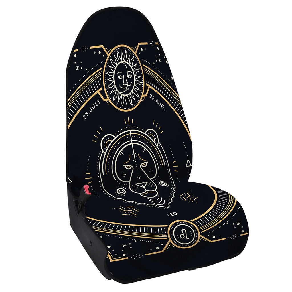 Vintage Leo Zodiac Sign Print Waterproof Car Seat Cover