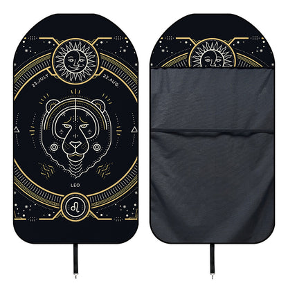 Vintage Leo Zodiac Sign Print Waterproof Car Seat Cover