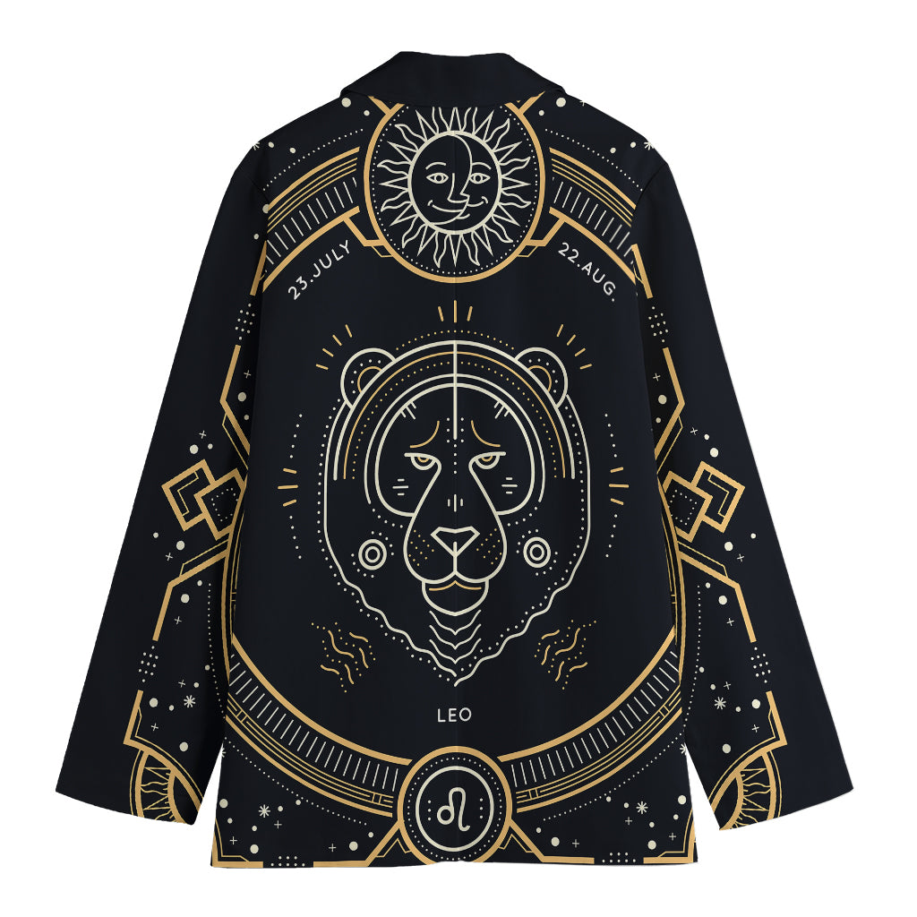 Vintage Leo Zodiac Sign Print Women's Blazer