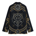 Vintage Leo Zodiac Sign Print Women's Blazer