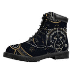 Vintage Leo Zodiac Sign Print Work Boots