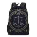 Vintage Libra Zodiac Sign Print 17 Inch Backpack
