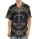 Vintage Libra Zodiac Sign Print Aloha Shirt