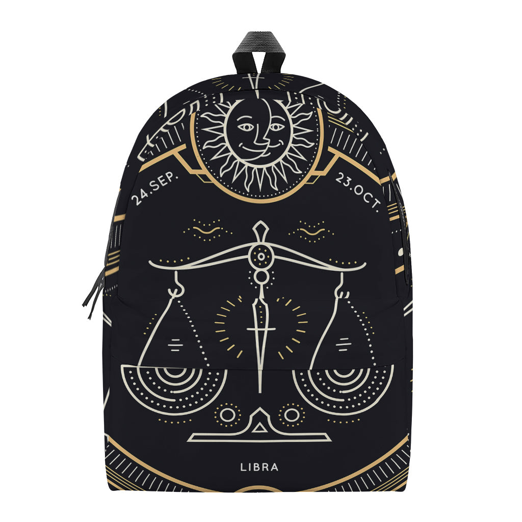 Vintage Libra Zodiac Sign Print Backpack