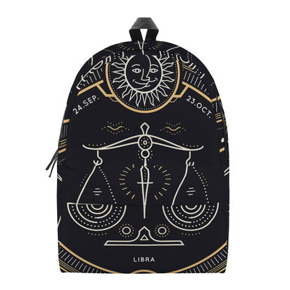 Vintage Libra Zodiac Sign Print Backpack