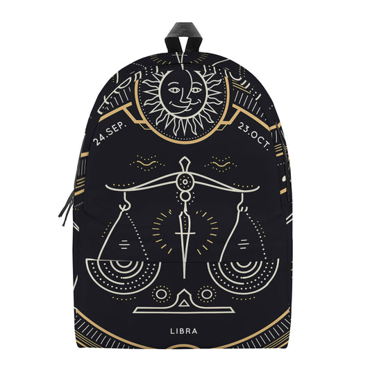 Vintage Libra Zodiac Sign Print Backpack