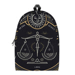 Vintage Libra Zodiac Sign Print Backpack