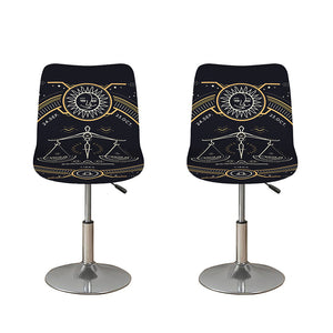 Vintage Libra Zodiac Sign Print Bar Stool Covers