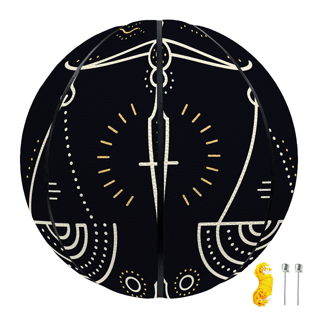 Vintage Libra Zodiac Sign Print Basketball