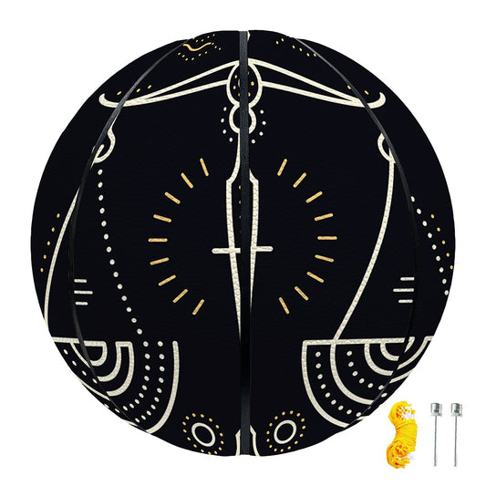 Vintage Libra Zodiac Sign Print Basketball