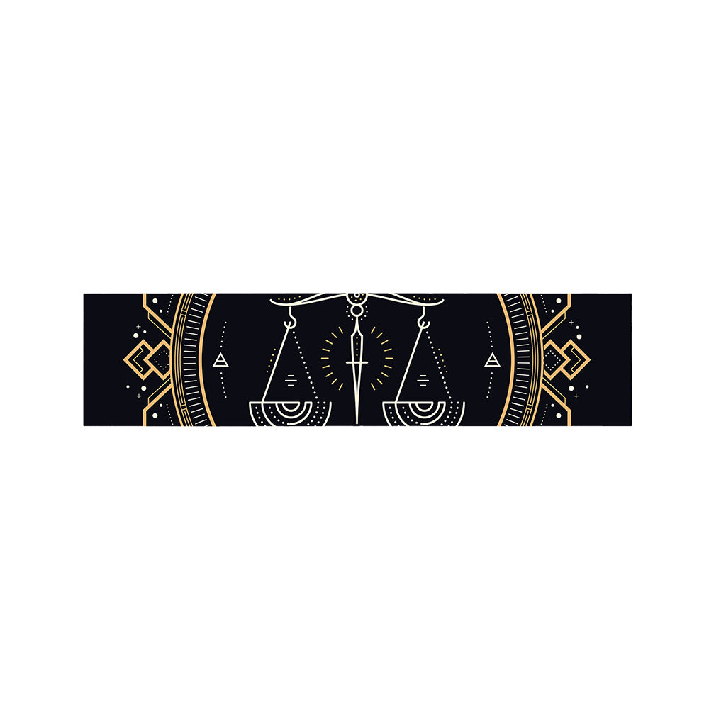 Vintage Libra Zodiac Sign Print Bed Runner
