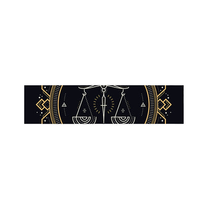 Vintage Libra Zodiac Sign Print Bed Runner