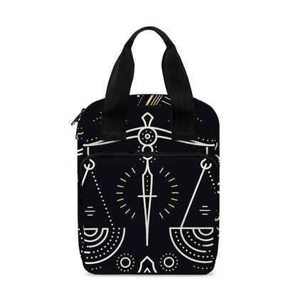 Vintage Libra Zodiac Sign Print Bible Tote Bag