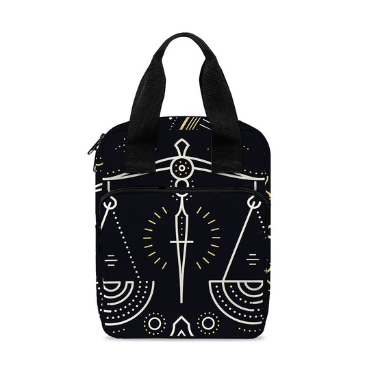 Vintage Libra Zodiac Sign Print Bible Tote Bag