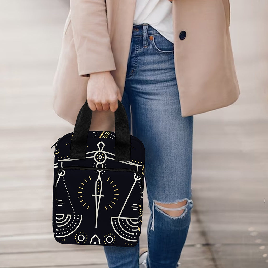 Vintage Libra Zodiac Sign Print Bible Tote Bag