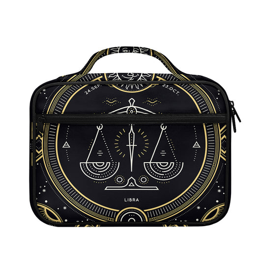 Vintage Libra Zodiac Sign Print Briefcase Bible Bag