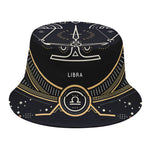 Vintage Libra Zodiac Sign Print Bucket Hat