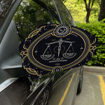 Vintage Libra Zodiac Sign Print Car Side Mirror Covers