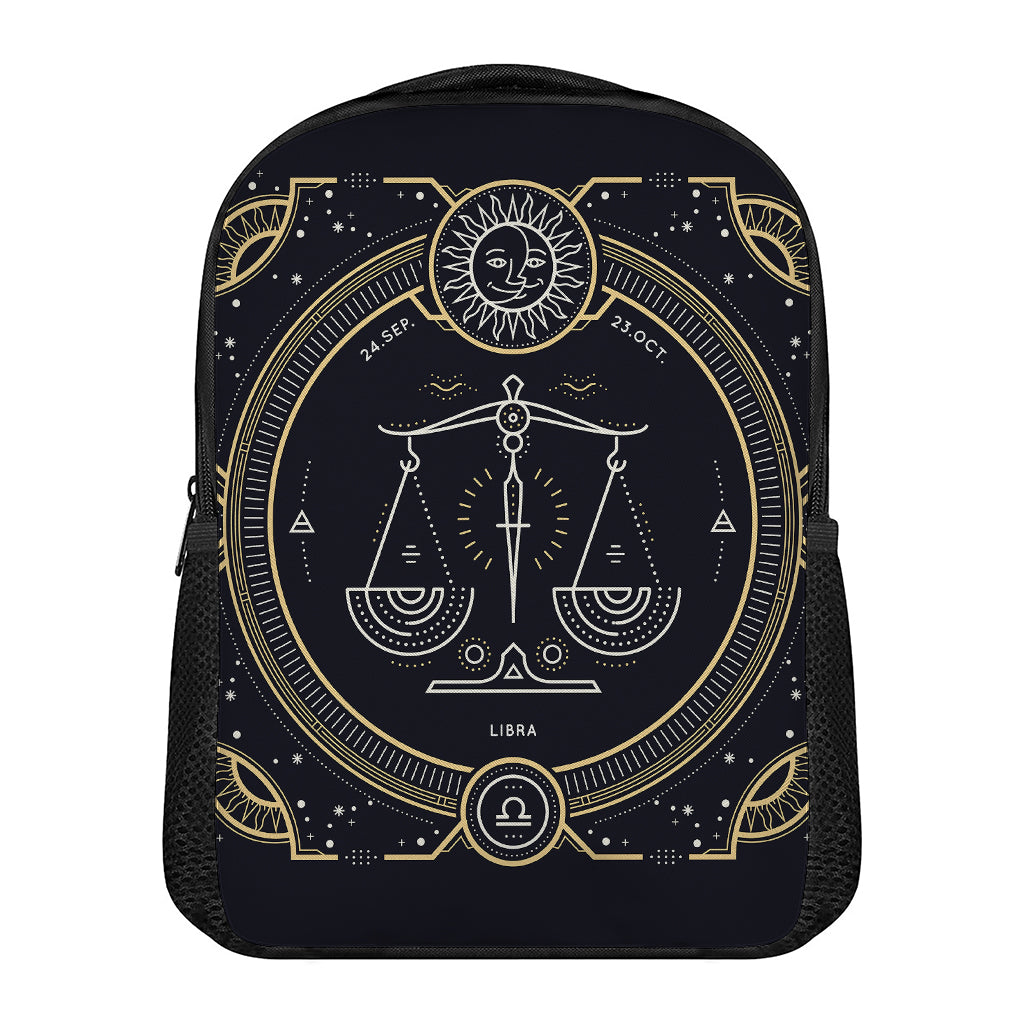 Vintage Libra Zodiac Sign Print Casual Backpack