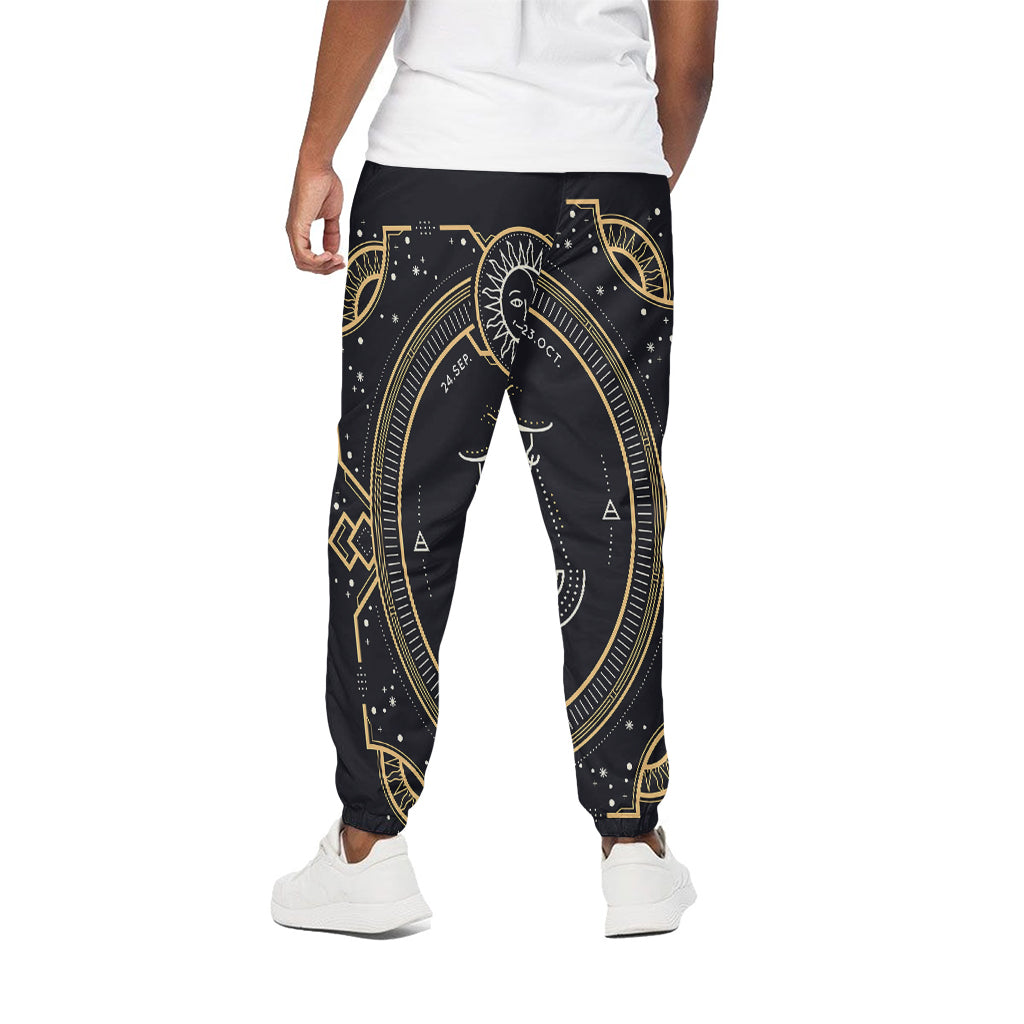 Vintage Libra Zodiac Sign Print Cotton Pants