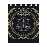 Vintage Libra Zodiac Sign Print Curtain