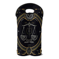 Vintage Libra Zodiac Sign Print Double Neoprene Wine Tote