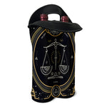 Vintage Libra Zodiac Sign Print Double Neoprene Wine Tote