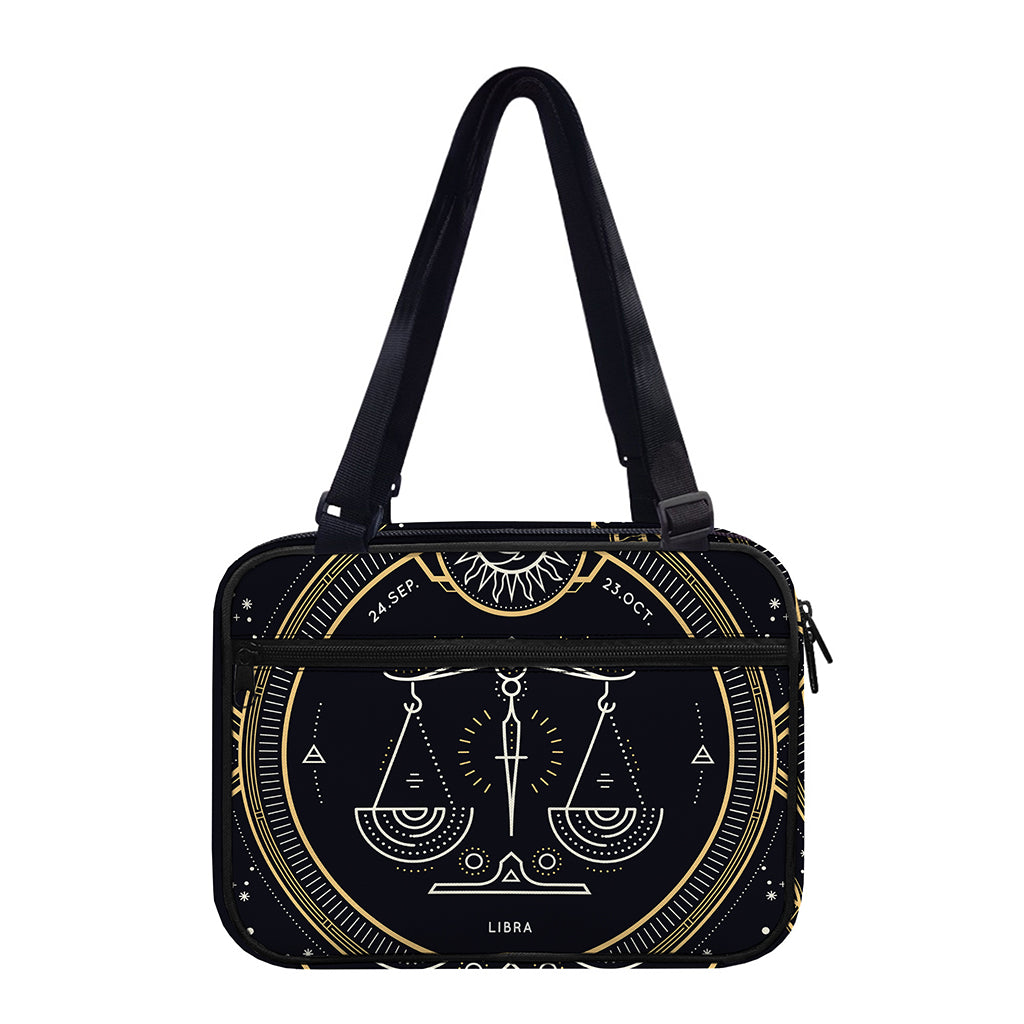 Vintage Libra Zodiac Sign Print Double Strap Bible Bag